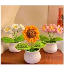 1 pezzo Pianta artificiale di girasole fatta a mano in vaso, decorazione per la casa, ornamento per auto, decorazione per ufficio, decorazione per scrivania, regalo per la festa degli insegnanti, regalo di compleanno, regalo per la festa della mamma, regalo per il Ringraziamento, fiore artificiale, decorazione per la casa, decorazione per la cucina, decorazione per la stanza, decorazione natalizia, decorazione per feste, artigianato decorativo, ornamento per scrivania da ufficio, decorazione per scrivania, decorazione regalo per feste, decorazione natalizia, regalo di Natale - 1PC - Visualizzare 2