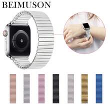 BEIMUSON 可伸縮不鏽鋼錶帶，適用於 Series 49mm 41mm 45mm 42mm 38mm 40mm 44mm，拉絲金屬伸縮錶帶，相容於 Series 11/10/9/8/7/6/5/4/3/Ultra/SE - 彩色 - 查看 2