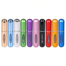 7 piezas Botellas atomizadoras de perfume de metal recargables de 5ml de color aleatorio con recarga inferior - Sin PVC, sin olor, contenedores de perfume mini portátiles - B - Ver 3