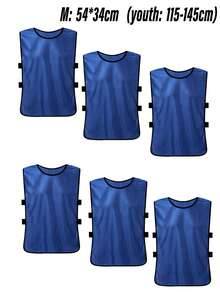 6pcs Team Sports Accessories Football Match Training Vests Sports Aprons Match Uniforms Team Apparel Extended Length Sports Vests Advertising Vests Lightweight Quick-Dry Suitable For Sports Teams And Clubs - Multicolor - View 19