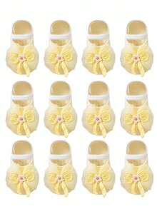 6 Pairs 0-1 Year Old Newborn Baby Socks, Summer Breathable Thin High Elastic Non-Binding Girls Home Pre-Walking Socks - Multicolor - View 21