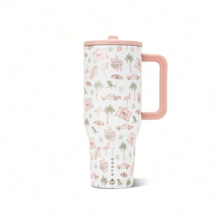 Limited Edition HydroJug Traveler - 40oz 32 Oz Water Bottle With Handle & Flip Straw - Fits In Cup Holder, Leak Resistant Tumbler-Reusable Insulated Stainless Steel & Rubber Base - Gifts For Women & Men, Rodeo - 報春花 - 查看 1