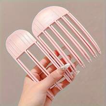 High Volume Styling Tool Set (3-Prong + 6-Prong) Pink Seamless High Volume Hair Clips Daily Use Slouchy Person Flat Hair Bangs Clip - Multicolor - View 3