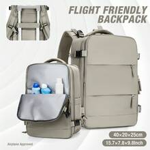 大容量 25L 登機背包,符合航空標準的旅行袋,14-15.6 吋筆電包含乾濕分離,防水旅行背包適用於男女,短途旅行商務通勤學校包,多隔層輕量耐用透氣多功能 3-5 天旅行行李袋,可直接登機無需託運,百搭休閒背包,多色可選 - 彩色 - 查看 13