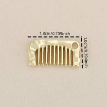 1pc/10pcs Comb Shaped Charm Pendant, Gold/Silver Plated Mini Comb Charm For DIY Jewelry Making, Bracelet Necklace Earring Accessory - DIY Comb Pendant - View 5