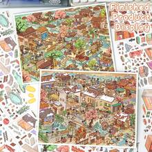 2026 New Arrival, 3D Visual Effect Scene Stickers, Immersive Handmade Collage And Coloring Stickers, Miniature Landscape Stickers, Character / Animal / Plant / House Educational Interactive Handmade Toys, Unlock Creative Time, Playable And Collectible 3D Landscape Treasure! - Landscape Stickers - View 6
