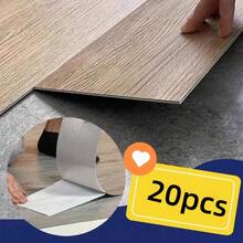 20pcs 5.91X17.72inch Peel And Stick Floor Tile, PVC Plank Flooring Self-Adhesive, Luxury Wood-Look Planks For Installation - Wood Grain Floor Stickers - View 2