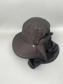 1pc Men's Summer Sun Protection Hat, Outdoor Fishing Bucket Hat With Neck Flap - 9071 - View 7