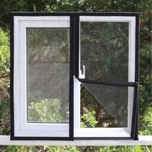 1pc Zippered Self-Adhesive No-Drill Window Screen, Mosquito & Insect Proof Mesh For Living Room And Bedroom - A - View 2