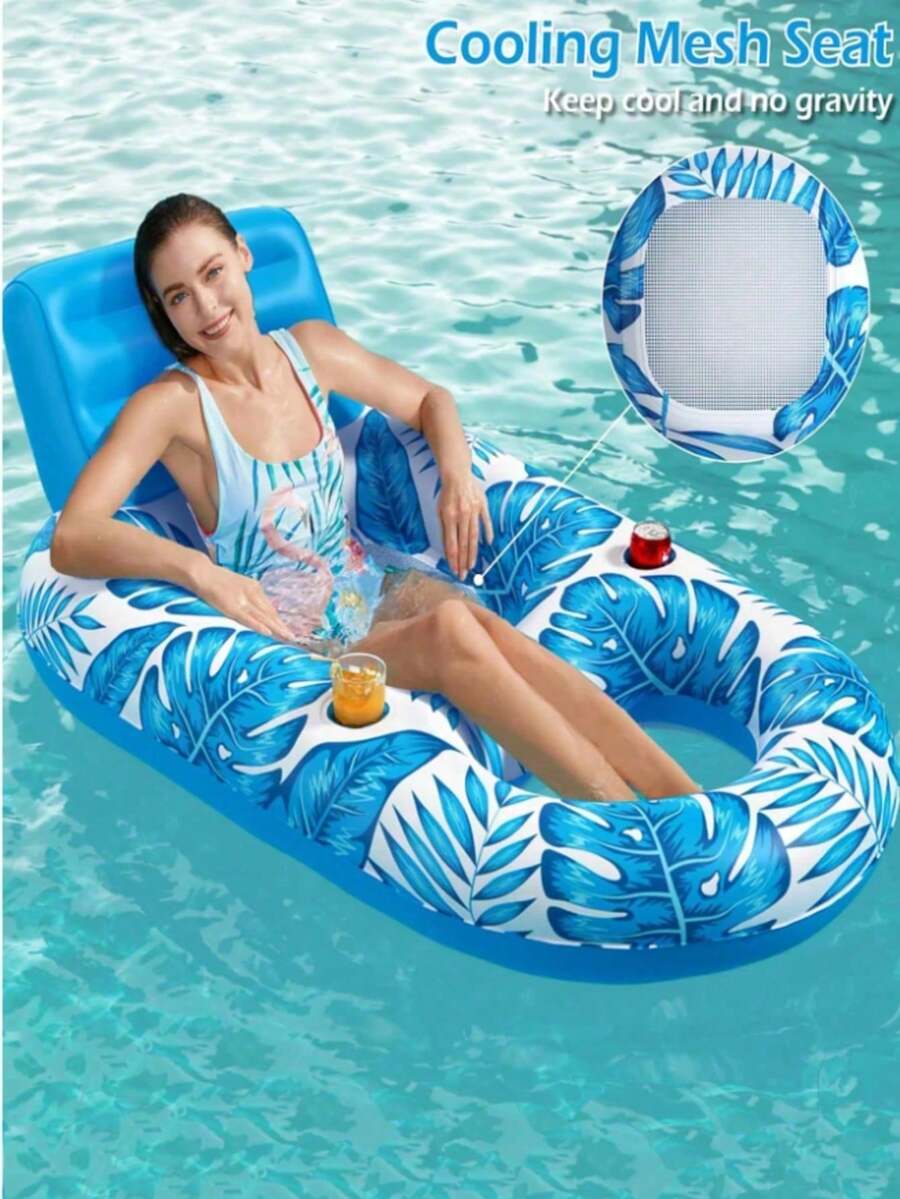 Inflatable Pool Float Adult Size - Pool Float Lounge Chair Floating Raft Floating Chair Water Float Suitable For Swimming Pool Lake Leisure Floating - A - 查看 1