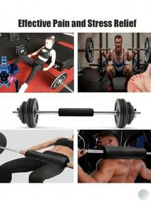 Barbell Pad, Squat Weightlifting Foam Neck And Shoulder Pad, Black Oxford Cloth High Elastic Foam Barbell Pad - Multicolor - View 9