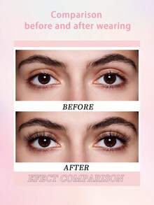 ENCHUW 5 Pairs False Eyelashes Strip Fake Eyelashes Eye Lashes Natural Cat Eye 3D Dramatic Curl Eyelash Extensions For Festival Stage Appearance - 黑色 - 查看 4