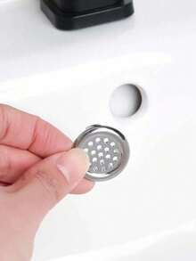 2/4 buah Penutup Lubang Pembuangan Wastafel Plastik, Cocok Untuk Dapur Dan Kamar Mandi, Sumbat Pembuangan Bak Mandi, Cincin Lubang Pembuangan Wastafel Bulat (Cocok Untuk Diameter Lubang 22-24mm), Pesta, Pernikahan, Paskah, Hari Ibu, Gaya Acak - Versi perak - View 5