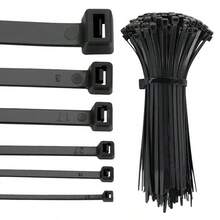 VINCAN 100pcs/Set Self-Locking Nylon Cable Ties, Plastic Cable Ties, Acid-Resistant, Corrosion-Resistant, Insulated - Multicolor - View 2