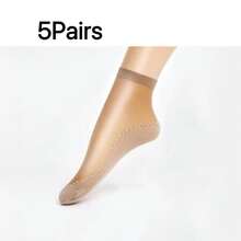 2 Pairs Women's Transparent Mid-Calf Socks, Lightweight Breathable Sheer Stockings, Summer Cooling Socks, Daily Wear Non-Slip Socks - Multicolor - View 8