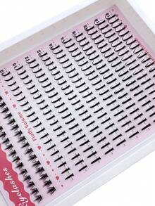 238pcs Spikes + Lower Eyelashes Cartoon Style False Eyelash Clusters, Anime Style Spiky False Eyelash Clusters, 6-18mm Long Cluster False Eyelashes Extension, D-Curl Fairy Individual Cluster False Eyelash Set, Natural Style False Eyelashes - D - View 7