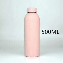 17/25oz500/750ml Stainless Steel American Style Narrow Mouth Cup, Portable Vacuum Insulated Water Bottle, Outdoor Sports Frosted Sports Flask With Large Capacity - Multicolor - View 27