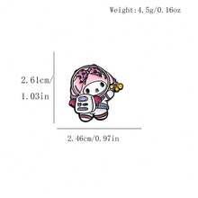 SANRIO 1個可愛卡通金屬徽章 胸針 柔軟甜美貓咪合金包包配件別針 - 彩色 - 查看 14