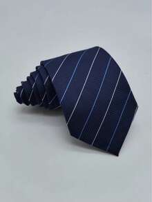 1pc Men's Premium Jacquard Blue Necktie, Multiple Styles Available, Suitable For Business Events, Wedding Groom Accessories, Daily Commute Versatile - Multicolor - View 14