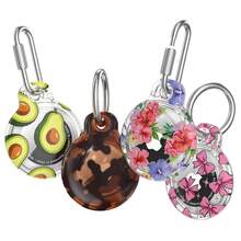 Kompatibel dengan Casing Pelindung Apple AirTag, Casing Pelindung Apple Tracker dengan Gesper Putar Pola IMD, Casing Pelindung Anti Jatuh untuk Perangkat Pelacak, Casing Anti Hilang untuk AirTag, Rantai Kalung Hewan Peliharaan Kucing Anjing - MultiWarna - View 1