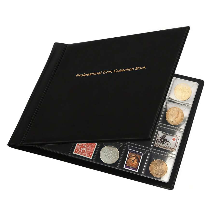 1pc 240-Pocket Coin Collection Album, Coin Storage Book, Coin Collector's Album, Vertical Coin Holder, Copper Coin, Stamp, Commemorative Coin Collection Album