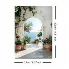 1/2件組 有框/無框 義大利阿瑪菲海岸村莊帆布海報 夏季地中海旅遊風景牆面藝術印畫 海灘屋美學裝飾畫 適用於走廊、公寓、客廳、臥室、現代家居裝飾 - A - 查看 9