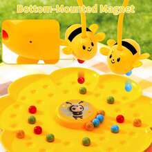 Multi-Player Bienen Magnetperlen Sammelspiel mit verstellbarem Stirnband, interaktives Eltern-Kind Desktop-Lernspielzeug, Fokus- und Aufmerksamkeits-Trainings-Puzzle-Spiel, geeignet für 3-12 Jahre alte Jungen und Mädchen, Feiertags- und Geburtstagsgeschenk, Indoor-Partyspiel - Verschiedenfarbig - Übersicht 3