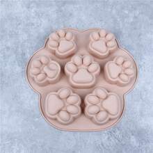 Molde de pata de impresión de silimolde de pata de gato de perro molde de pata de Animal para Candy Fondant Chocolate gelpudding jabón Ice Cube Tray perro gato trata - Color aleatorio - Ver 3