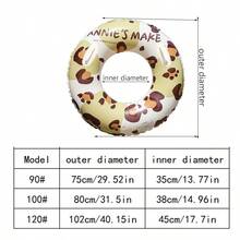 Large Adult Inflatable Pool Float With Handles - Leopard Print Shaped Inflatable Swim Ring, Can Be Used As Photo Prop And Party Decoration, Suitable For Pool Party, Lake, Beach, Adult Summer Outdoor Beach Pool Essential - Multicolor - View 12