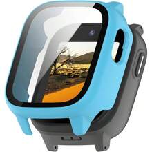 - Juego de 2 fundas protectoras de visualizacin compatibles con Cosmo JrTrack 5 Watch, carcasa protectora delgada de policarbonato duro de repuesto para parachoques de cobertura - negro + Azul - Ver 4