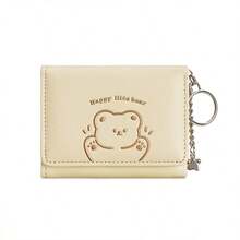 Bear Keychain INS Korean Style Minimalist Fashion Women's Trifold Wallet Card Holder Student Large Capacity - Multicolor - View 10