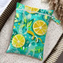 Cute Summer Fruit Print Wet Dry Separation Swimming Bag, Girly Beach & Pool Pouch, Lightweight Travel Storage Organizer - Multicolor - View 15