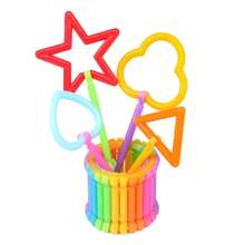Building Block Set, Colorful Interlocking Toys - Plastic Geometric Shape Construction Set, Random Colors And Random Shapes, Perfect As Birthday Gift, Holiday Gift, Early Education Toy Set, Stacking Block Toy Set - Multicolor - View 5