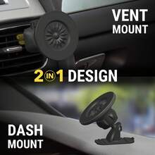 1pc Magnetic Multi-Style Phone Holder, Practical Multi-Base Center Console Mount, Air Vent Bracket - B - View 2