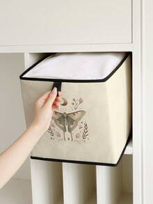 1pc Butterfly Pattern Open Storage Box, Stackable Storage Bin, Drawer Style Durable Multipurpose, Space-Saving Design Suitable For Home, Dorm, Home Organization, Under Bed Storage,Dorm Room - Multicolor - View 12