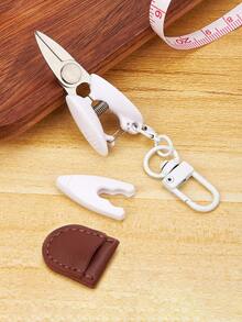 1pc DIY Pendant Exquisite Handmade Sewing Scissors Set, Mini Knitting Scissors With Leather Protective Cover, Perfect For Crochet, Embroidery, Knitting, Cross Stitch Thread Cutting, Craft Scissors, Embroidery Scissors, Cross Stitch Scissors, Tool Keychain, Yarn Scissors, Bag Charm, Car Keychain, Keychain Accessories, Women's Keychain, Birthday Gift. - Multicolor - View 13
