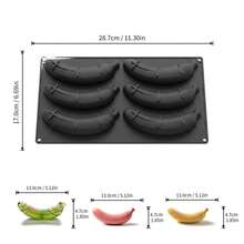 1pc Banana Cake Silicone Mold, Banana Shape, Suitable For Cake/Mousse/Pudding/Jelly, Easy Release, Multi-Functional Baking Mold. Suitable For Home Baking/Private Dessert Shop/Baking Enthusiasts - Multicolor - View 11