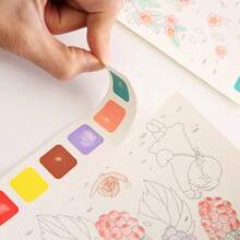 1set Creative Waterrolnr Paintinn Books Coloring Books Gouache Sketch Books Notepad Painting Books Watercolor Paper - Multicolor - View 4