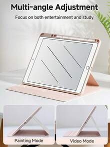 Kingsung Funda protectora para tableta con patrón de rayas y dibujos animados de perros, giratoria 360°/720°, ranura integrada para lápiz, protección contra caídas, funda con activación automática, compatible con iPad 9.7/10.2/10.5/10.9/Pro 11 - Multicolor - Ver 5