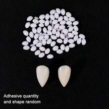 Halloween Vampire Fangs Set - DIY Costume Teeth With Adhesive, Suitable For Day Of The Dead And Party Cosplay Decoration - White - View 12
