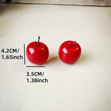 12 Mini Apple Ornaments For Christmas Tree, Artificial Red And Green Fruit Garland Decoration - Fall Decor For Home, Christmas Home Decor - Artificial Fruit - View 13