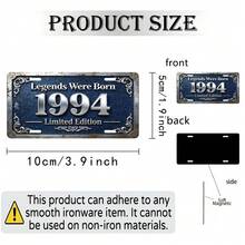 1 pieza Imán de refrigerador vintage azul & plateado de aluminio 1994 (3.9" X 1.9"), imán decorativo retro para cocina, artículo decorativo de colección para el hogar - 1PC - Ver 2