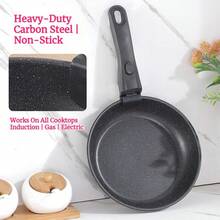 Set Peralatan Masak 5 Buah Motif Marmer Hitam yang Modis, Panci Anti Lengket dengan Gagang yang Dapat Dilepas, Desain Hemat Ruang dan Dapat Ditumpuk, Cocok untuk Berkemah dan di Rumah, Kompatibel dengan Kompor Induksi, Perlengkapan Dapur Modern yang Penting - View 7