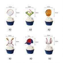34pcs Baseball Theme Birthday Party Decoration Set Includes 15 Triangle Bunting, 6 Hanging Spiral Decorations, 12 Small Flags And 1 Large Flag, Perfect For Birthday Party, Family Gathering Or Adding Fun Decor - A - View 11