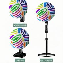 1pc Fan Dust Cover, Colorful Graffiti Printed Polyester Fan Protective Cover, All-Season Dust Cover, Compatible With Floor-Standing & Wall-Mounted Industrial/Commercial/Residential Fans, Dustproof, Debrisproof, Easy Installation, Easy To Carry - Full Coverage - View 8