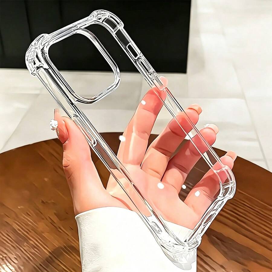 極簡加厚防摔透明手機殼,四角防震保護,適用於 Apple 17/17Air/17pro/17promax/16promax/16/16pro/16plus/16E/15/15plus/15pro/15promax/11/12/13/14promax/Xs/Xr/11pro/11promax/12pro/12promax/13pro/13promax/7plus/14pro/14promax/14plus/7plus/8plus/8/Se2/13mini/12mini 軟殼 - 透明4 - 查看 1
