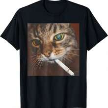 Funny Cat Meme T-Shirt - Black 2 - View 1