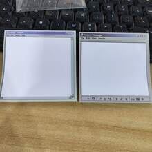 復古電腦桌面便利貼套裝，共4包200張，3x3英吋，適用於復古電腦視窗備忘錄、辦公用品、桌面裝飾，也是送給女性、男性、同事、科技愛好者的理想禮物，適合母親節、復活節、生日及其他場合 - A - 查看 4