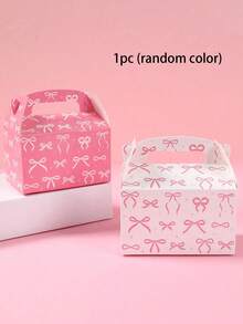 1/6/12pcs Pink Bow Gift Boxes, Bow Theme Birthday Party Decorations, Gift Packaging Boxes, Baby Shower Decorations, Gender Reveal Party Decorations, 1st Birthday Party Favor Boxes, Pink Birthday Decorations, Princess Party Decorations, Wedding Decorations, Bow Decorations, Baby Shower Favors - Multicolor - View 10