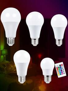 CanLing 25W RGB LED Bulb E27/E26 Colorful Remote Control AC85-265V 15 Colors 4 Modes Flashing Dimmable Smart Multi-Color Party Atmosphere Decorative Light Living Room Gaming Room Bedroom Spotlight Backlight Wall Lamp Birthday Christmas Halloween Atmosphere Light 5W 10W 15W 20W - LED Light Bulb - View 1